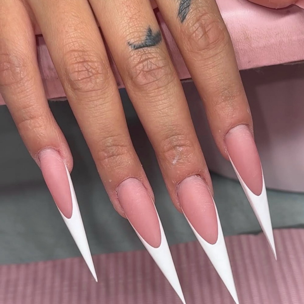 Long Frenchtip Fullset💅🏾 at KlawMeKrazii  (Krysnailedit) in Jonesboro, GA