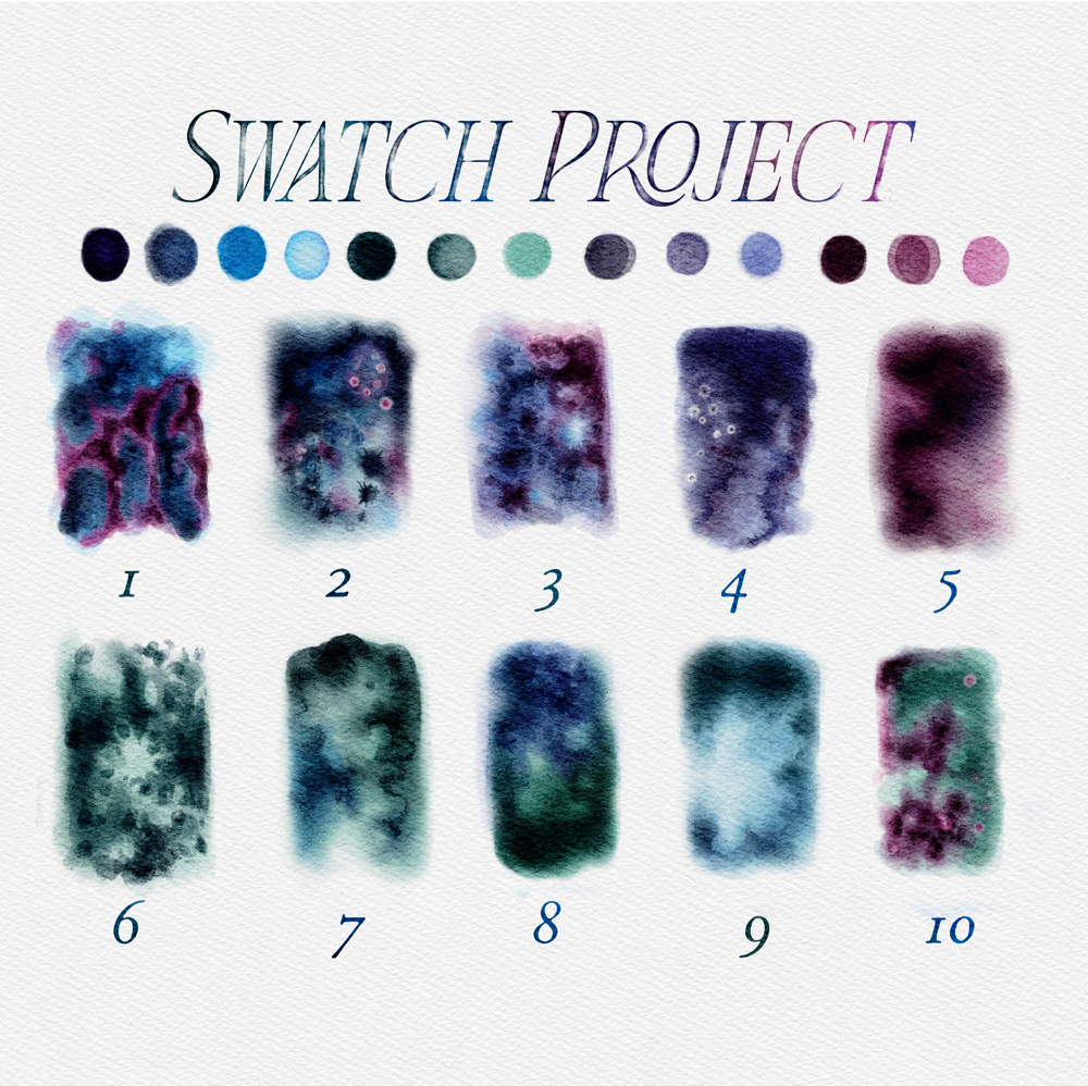 Swatch Project-Stormy Night Palette at Spectrum Ink Tattoo Studio in Mount Vernon, WA