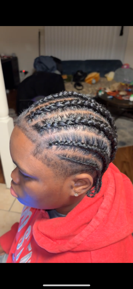 6-8 mens/natural scalp braids