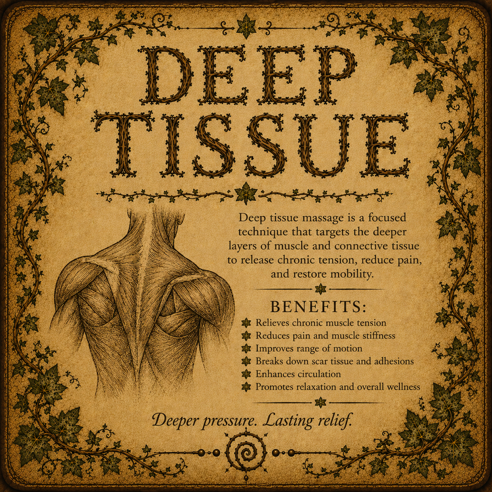 Deep Tissue at Kalypso Kove in Byron, MN