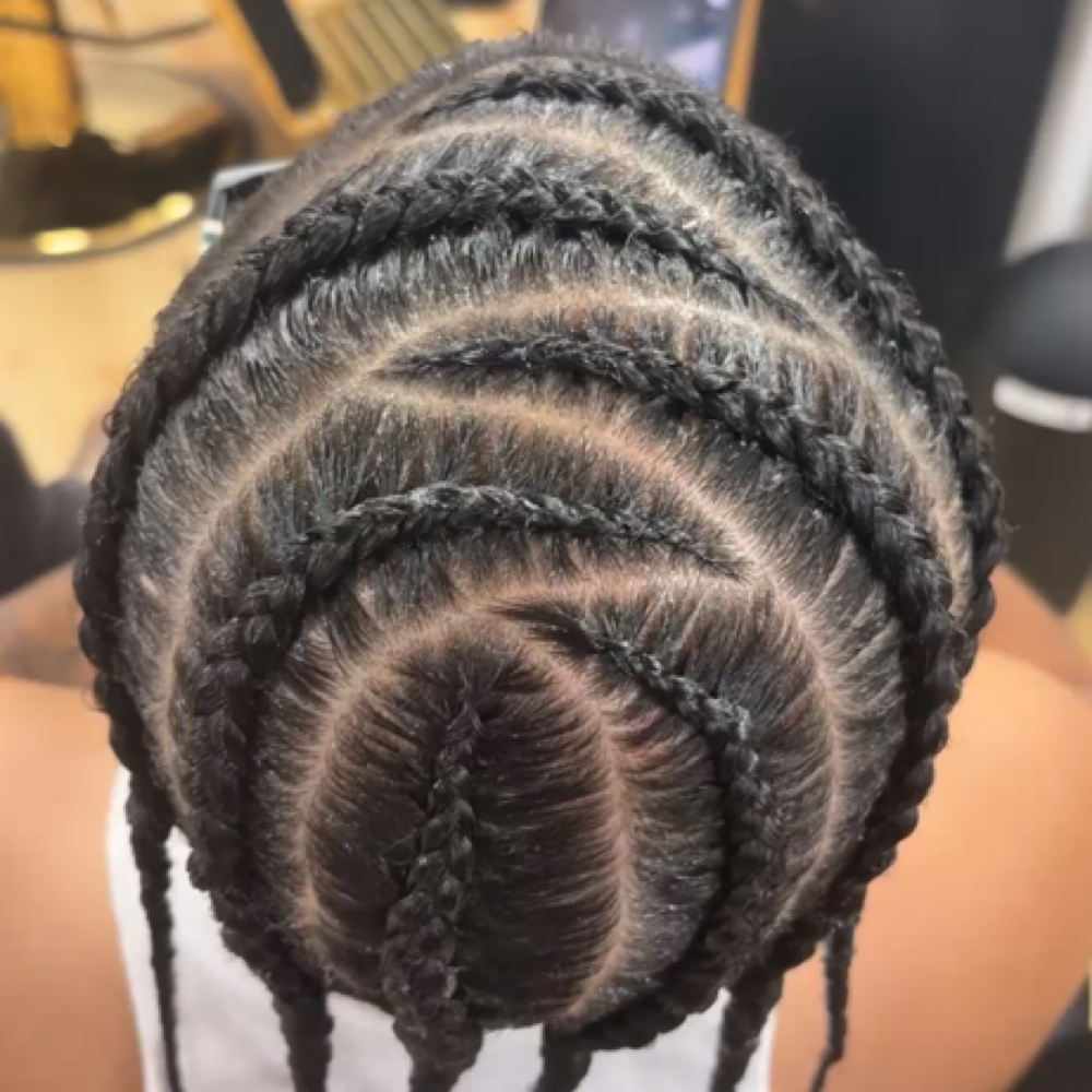 Natural Cornrows at Only Braids RI in North Providence, RI