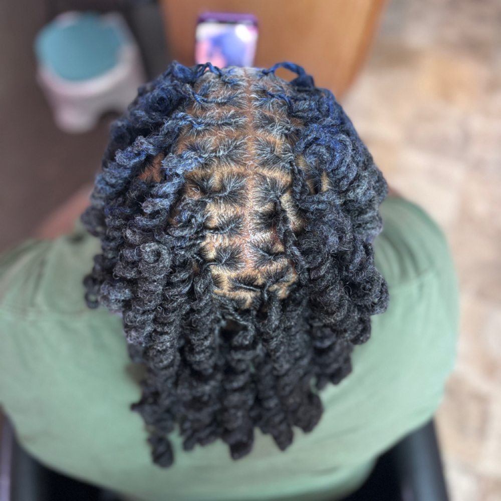 Curly Two-Strand Twist Loc Style at The Island Girl Collection LLC in hinesville, GA