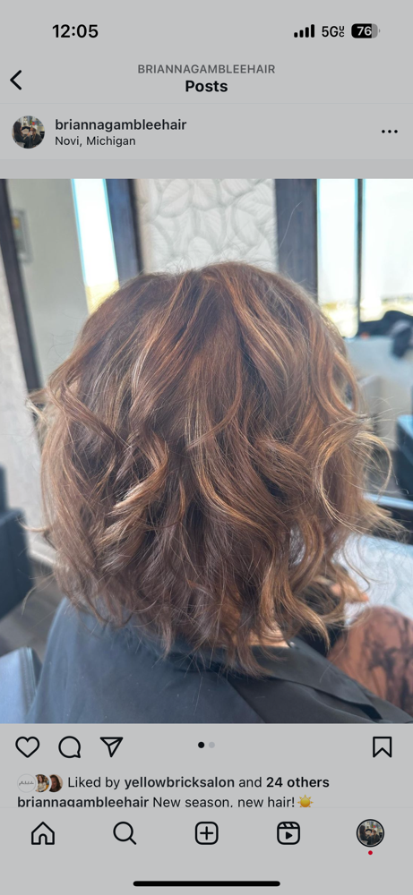 Base Color Retouch With Brie at The Brick Method Salon in Farmington Hills, MI