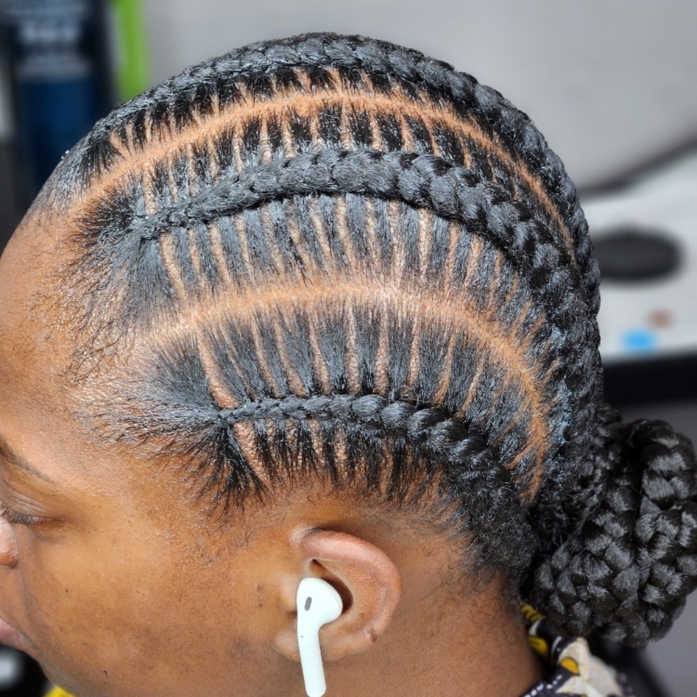5 STITCH CORNROW at MaryamuAfricanbraids in Newark, NJ
