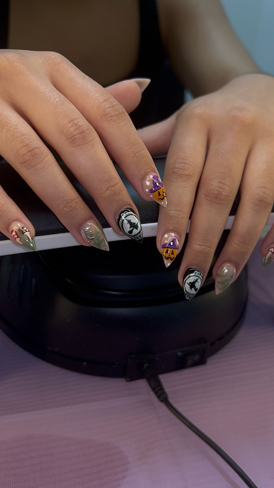 Acrylic full set - Short length at j.abeautybar in Crest Hill, IL