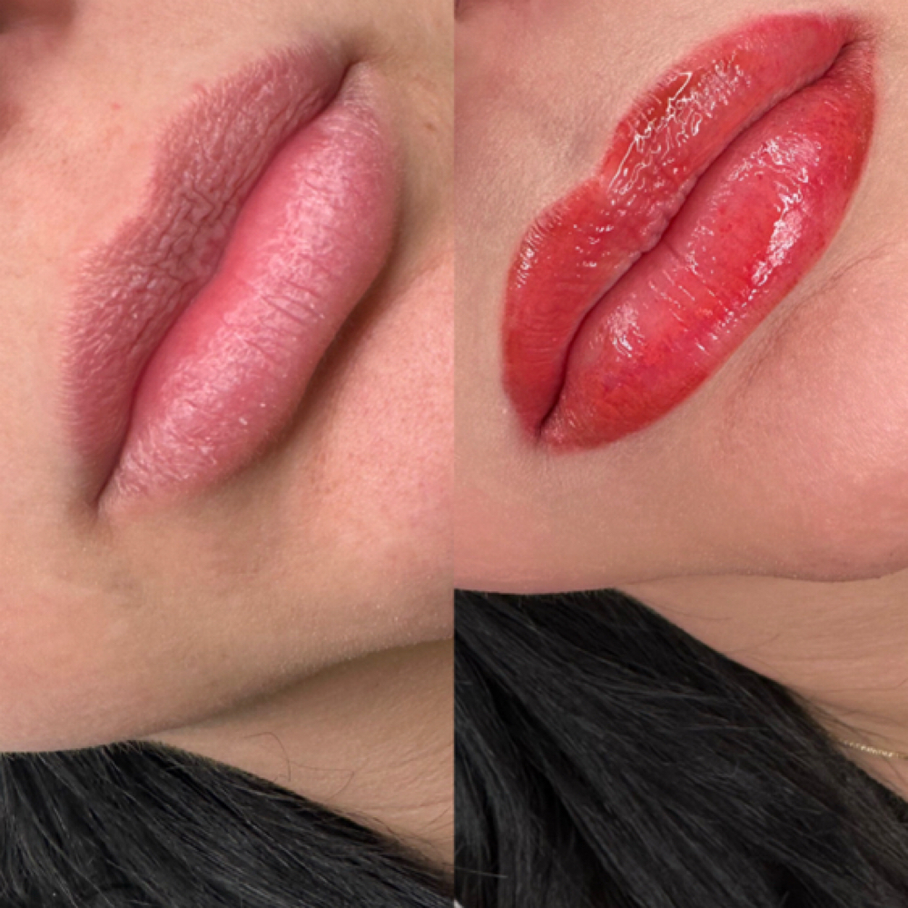 Lip Blush Tattoo at Haley’s House Of Brows And Ink in Houston, TX