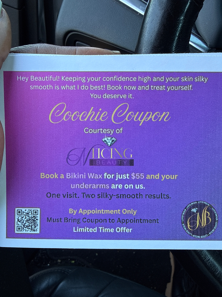 Coochie Coupon (Must Bring 2 App) at N’Ticing Beauty in Indianapolis, IN