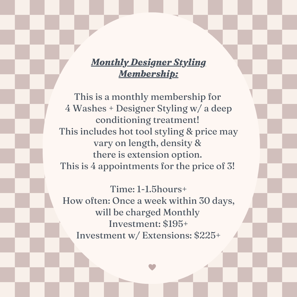 Monthly Designer Styling Membership