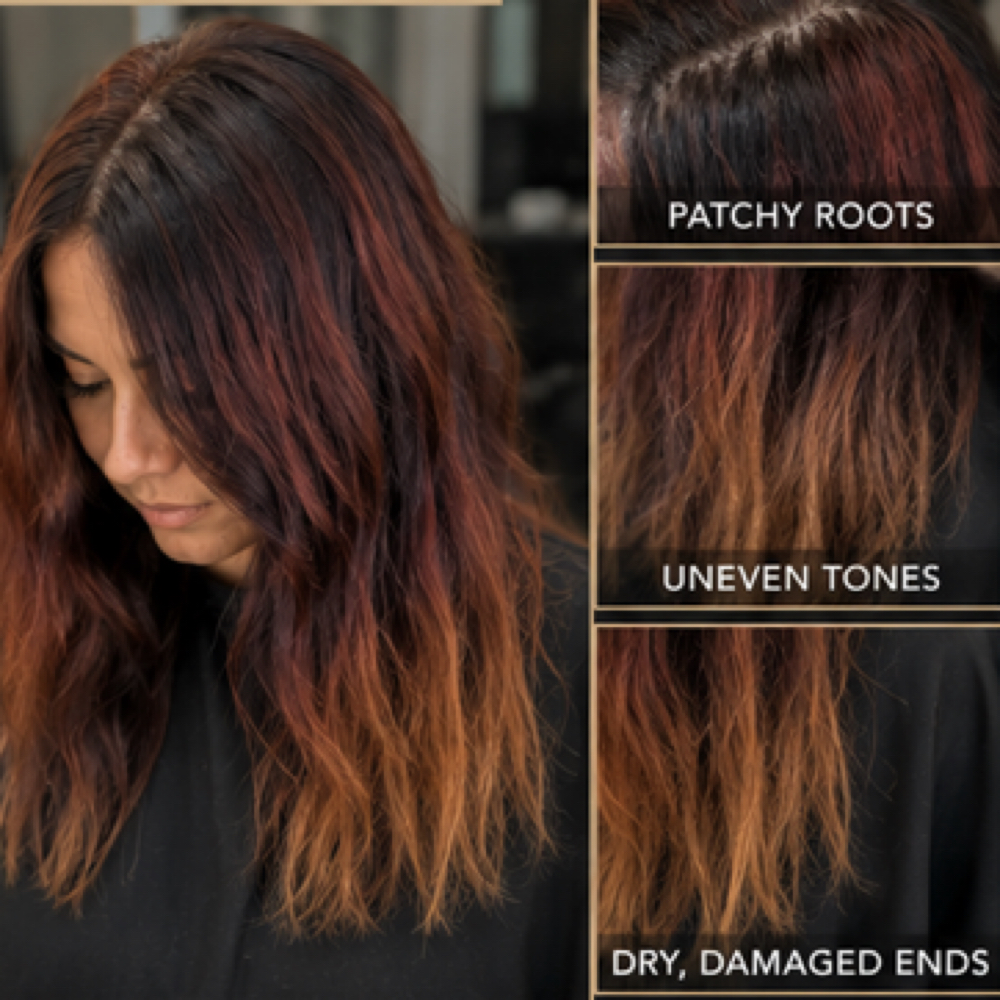 Hair Color Correction at His & Hers Barbershop and Salon in Painesville, OH