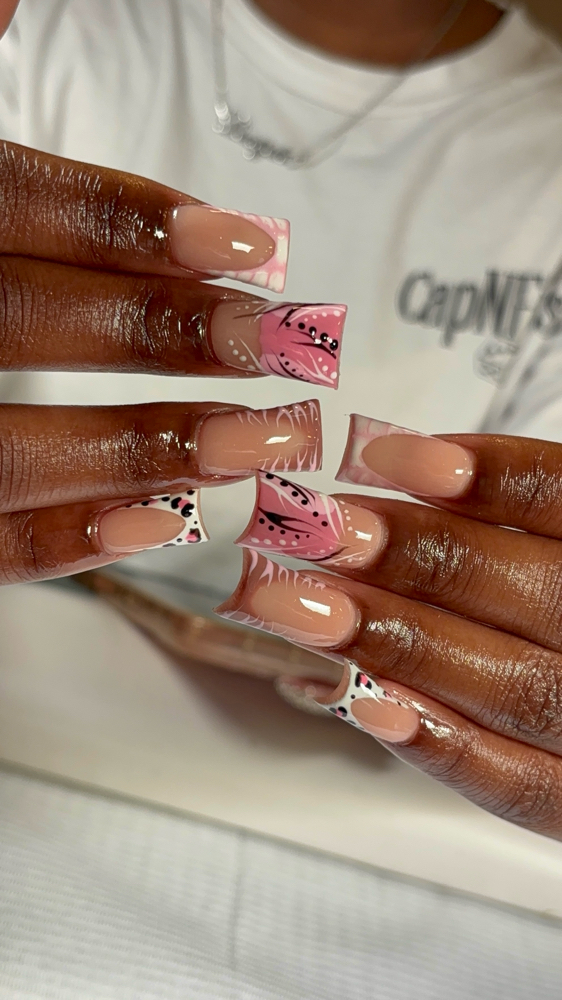 Duck Frenchies With Art at nailsbymal3iah in Americus, GA