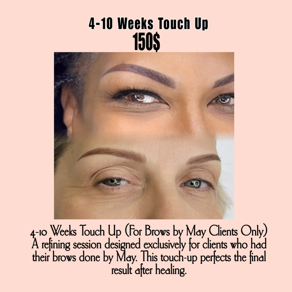 4-10 weeks brows touch up at browsbymay in fort oglethorpe, GA