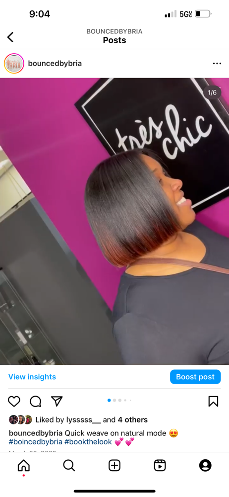 Bob Quick Weave With Cut