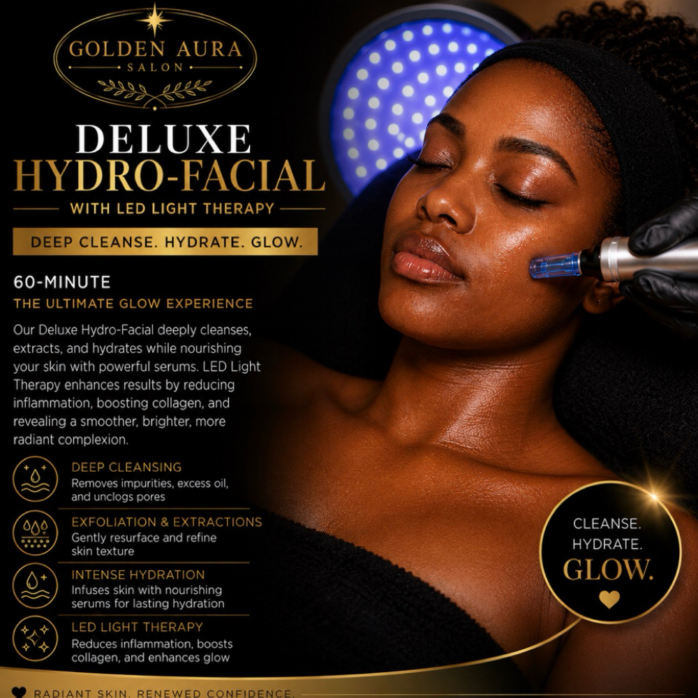 Deluxe Hydro Facial with LED at Golden Aura Salon in Concord, CA
