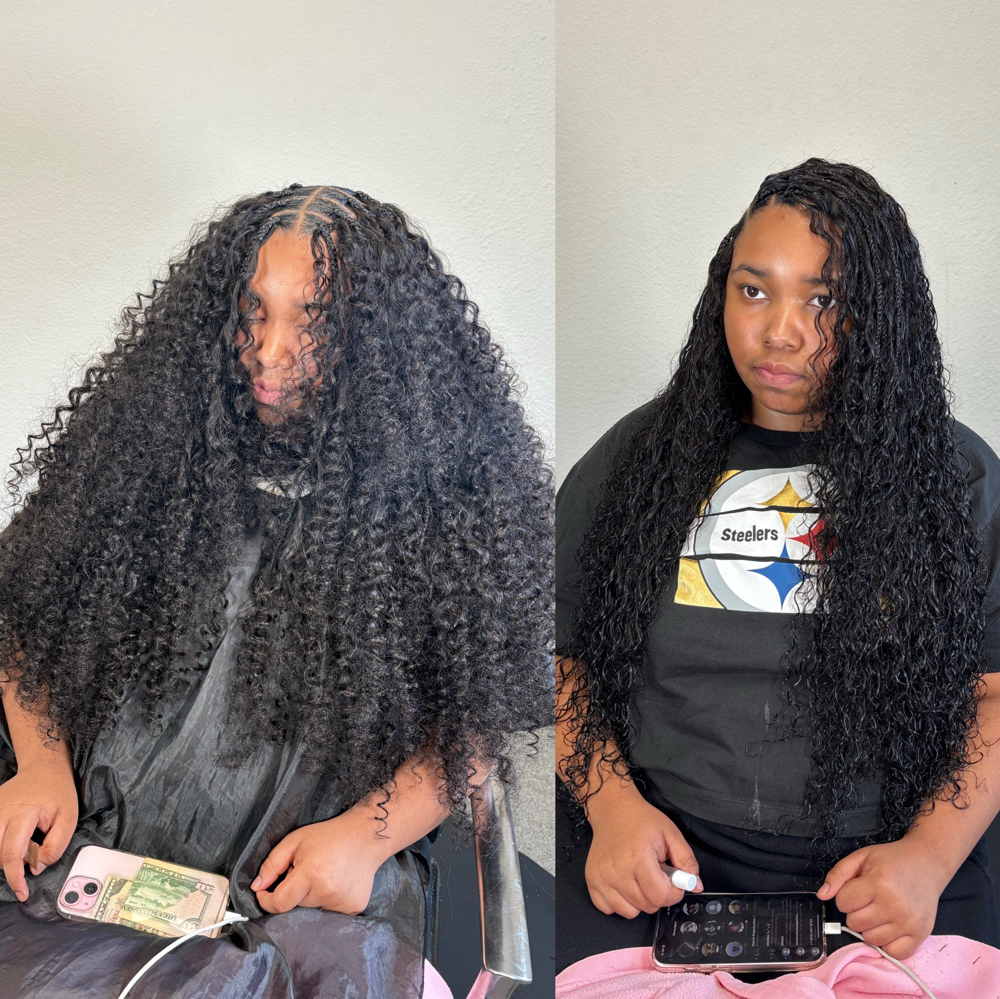 Medium boho knotless (3 bundles) at Styles by Key in Monroeville, PA