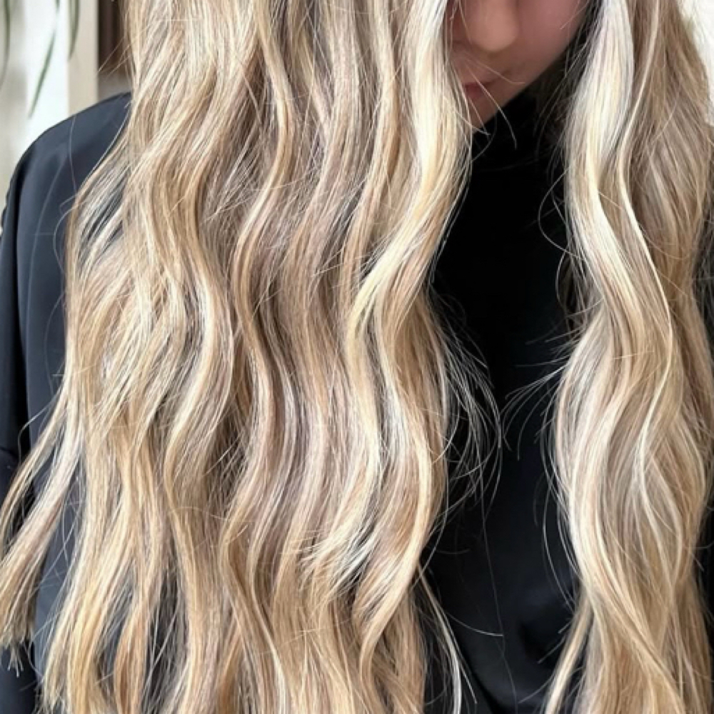 Partial Foil, Gloss & Blowout at Hair by Brooke Skafas in Seabrook, NH