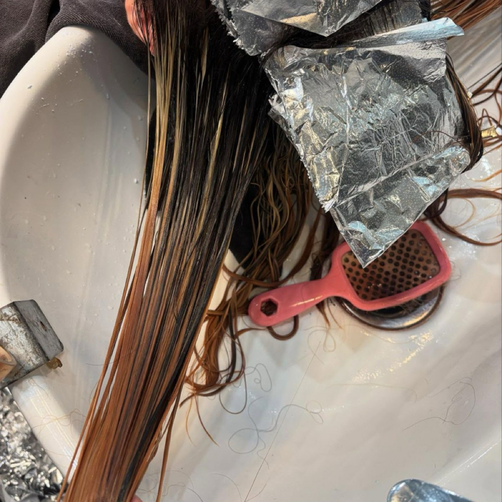 color correction at hairbyjess_white@ManeStreet in essex, MD