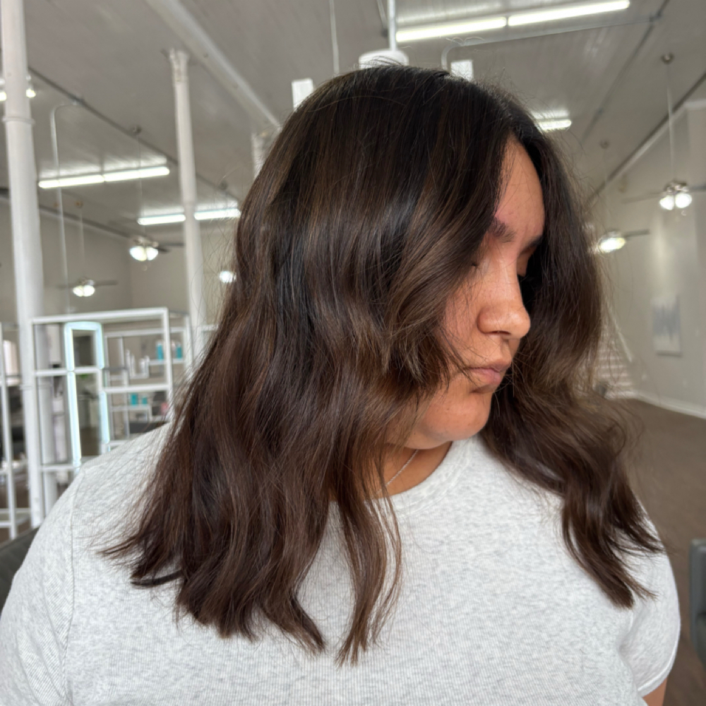 brunette balayage at hair by gabby in Russellville, AR