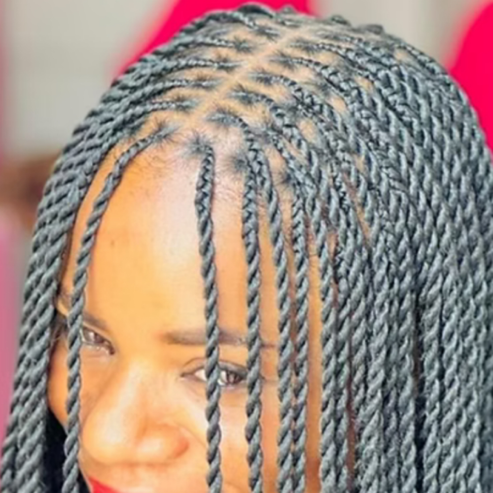 Small Notless Senegalese Twist at Djina  Braiding in Grand Prairie, TX