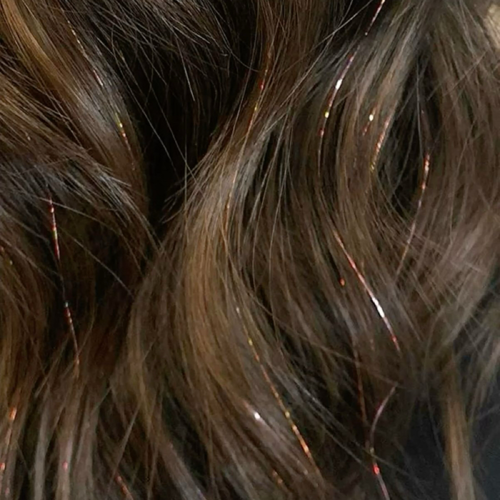 Hair Tinsel at Volume One Hair Studio in Hampden, ME