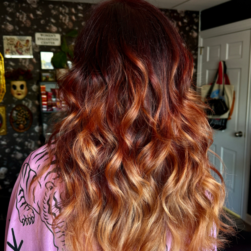Full Balayage/Foilayage at The Black Veil Parlor in Hickory, NC