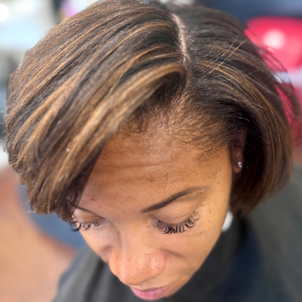 Silk Press/Treatment/Trim&style at The edge beauty concept salon ny in Massapaqua, NY
