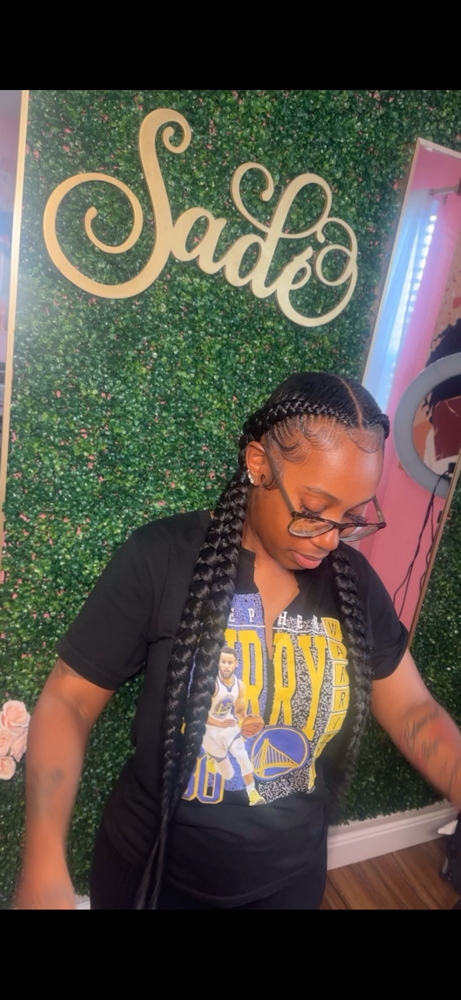 Two Feed Ins W/ Double Dutch Braids