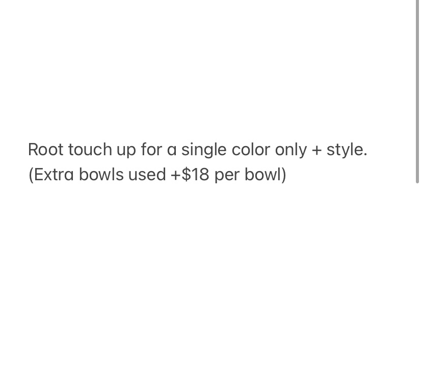 Single Color Base Touch Up + Style