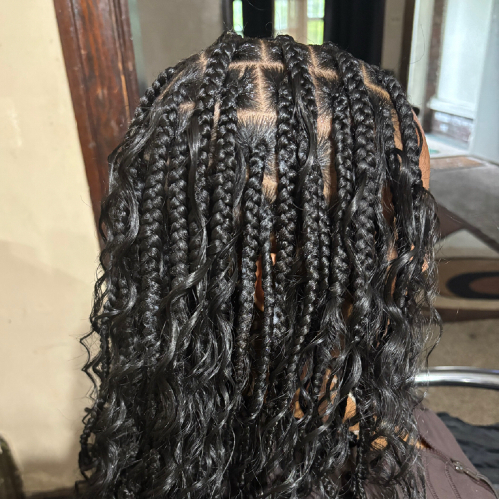 Medium Knotless (midback Length) at Royal Miss Braids and Beauty in Battle Creek, MI