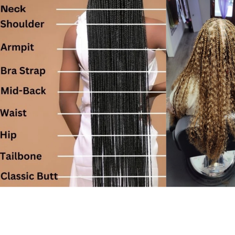 ADD ON (LENGTH EX-BOHO at Mbbeauties Braid salon in Mount Vernon, WA