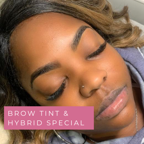 Brow Tint & Hybrid Lash Special