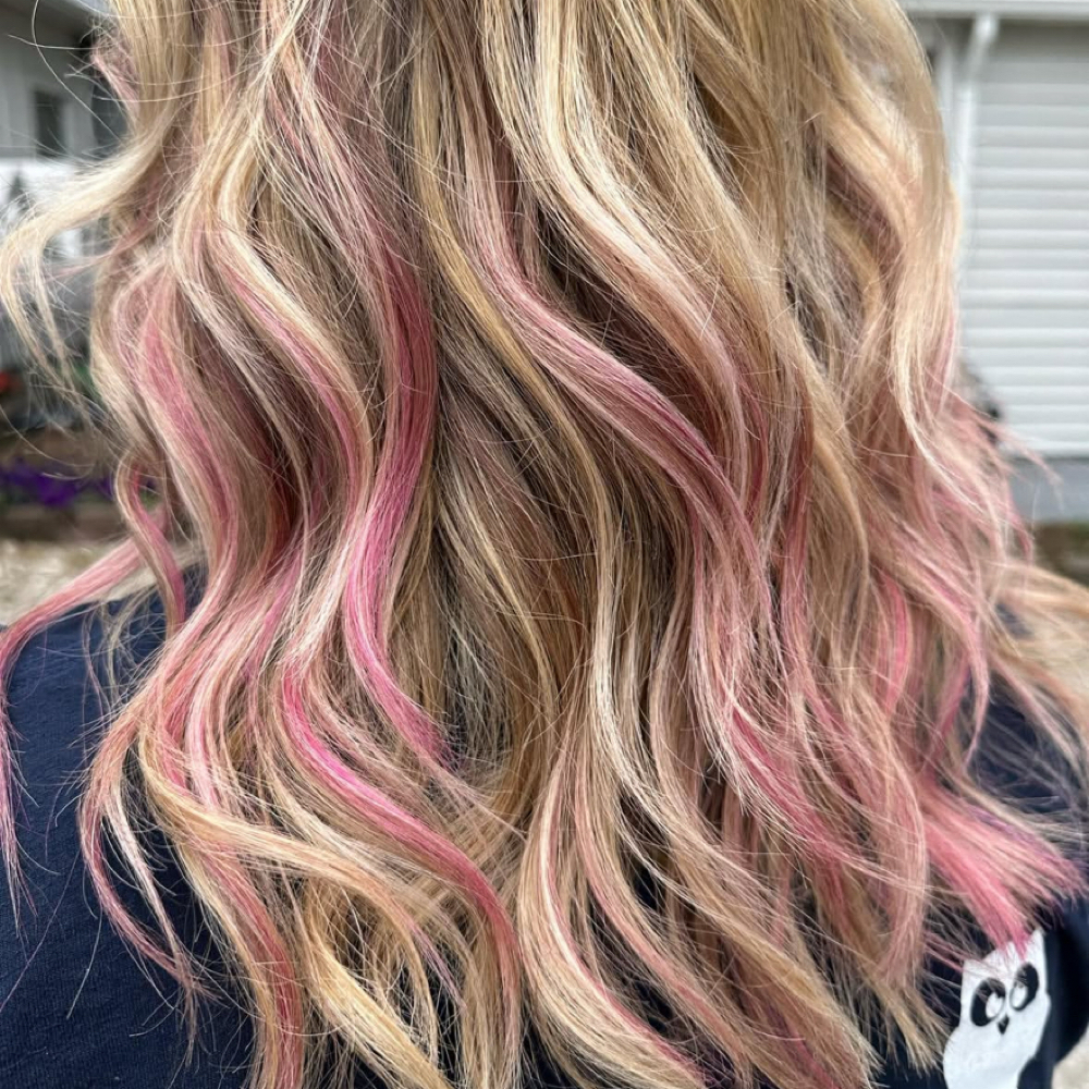 FASHION COLOR W/ BLEACHED HAIR at Leah Jane’s Salon in Rockport, IN