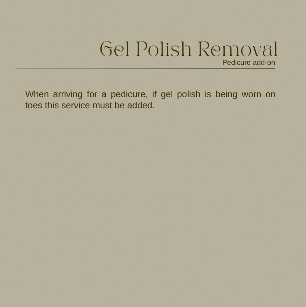 Pedicure Gel Polish Removal add-on at Foxy’s Beauty Lounge in Waterloo, IA
