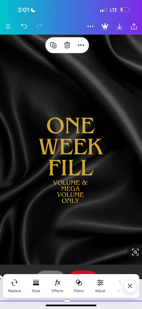 One Week Fill