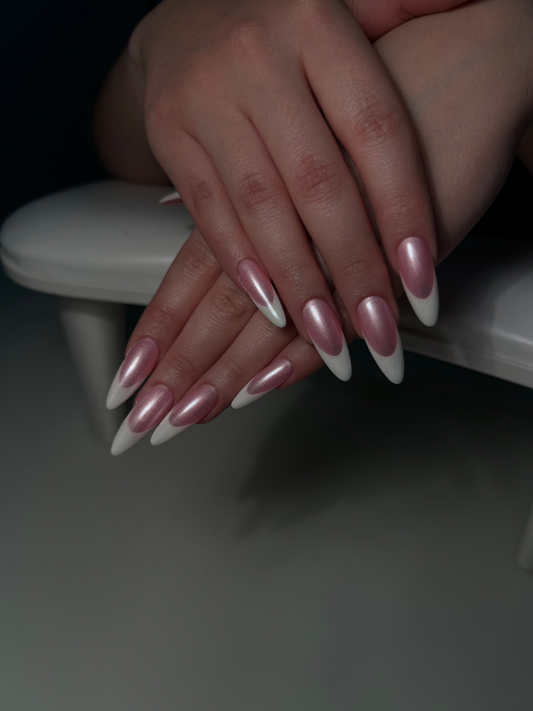 French Tips at Unica Nail Bar in Miramar, FL