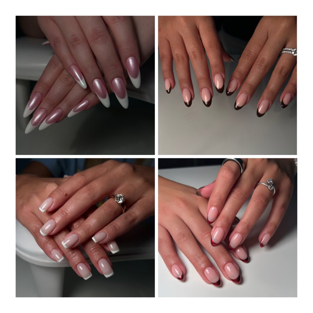 French Tips at Unica Nail Bar in Miramar, FL
