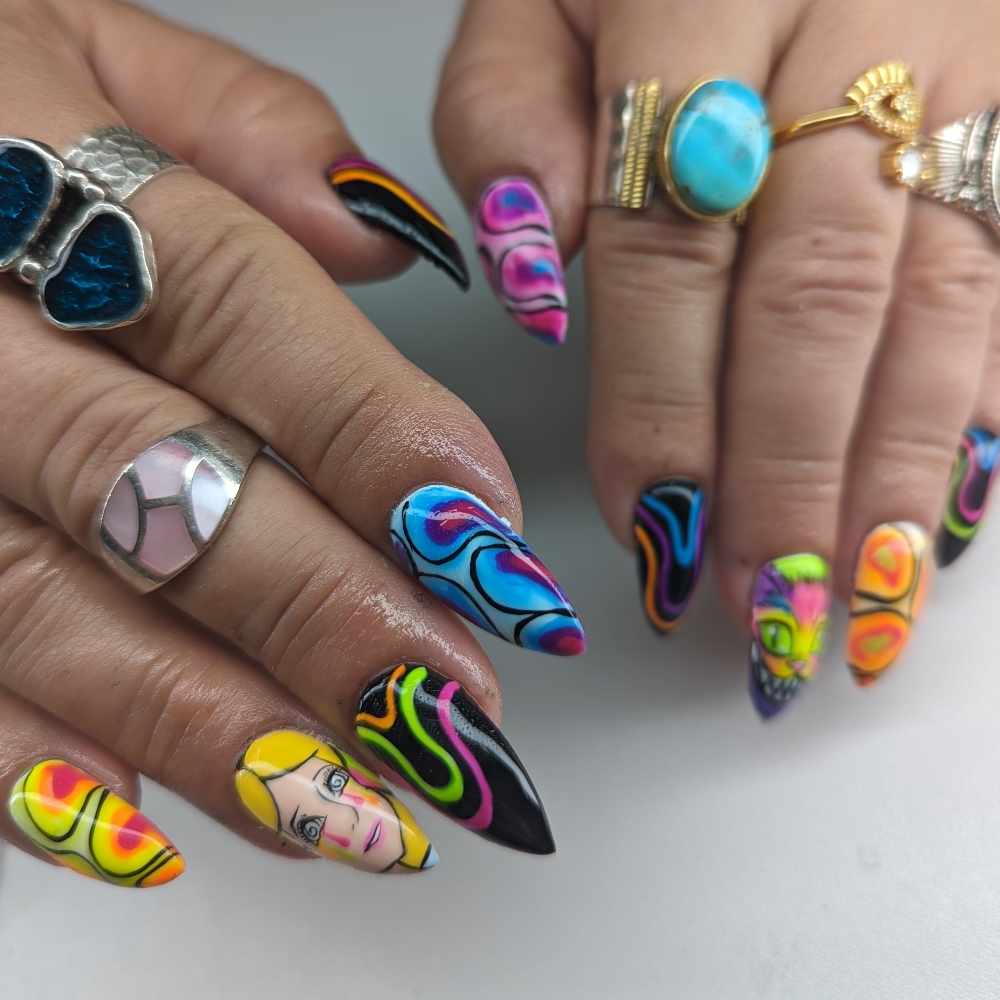 Hand Painted Nail Art