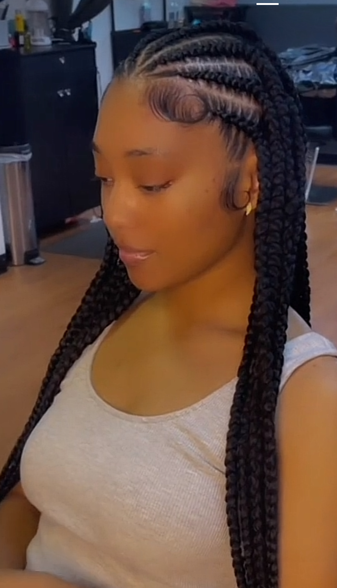 LARGE FULANI BRAIDS MID BACK
