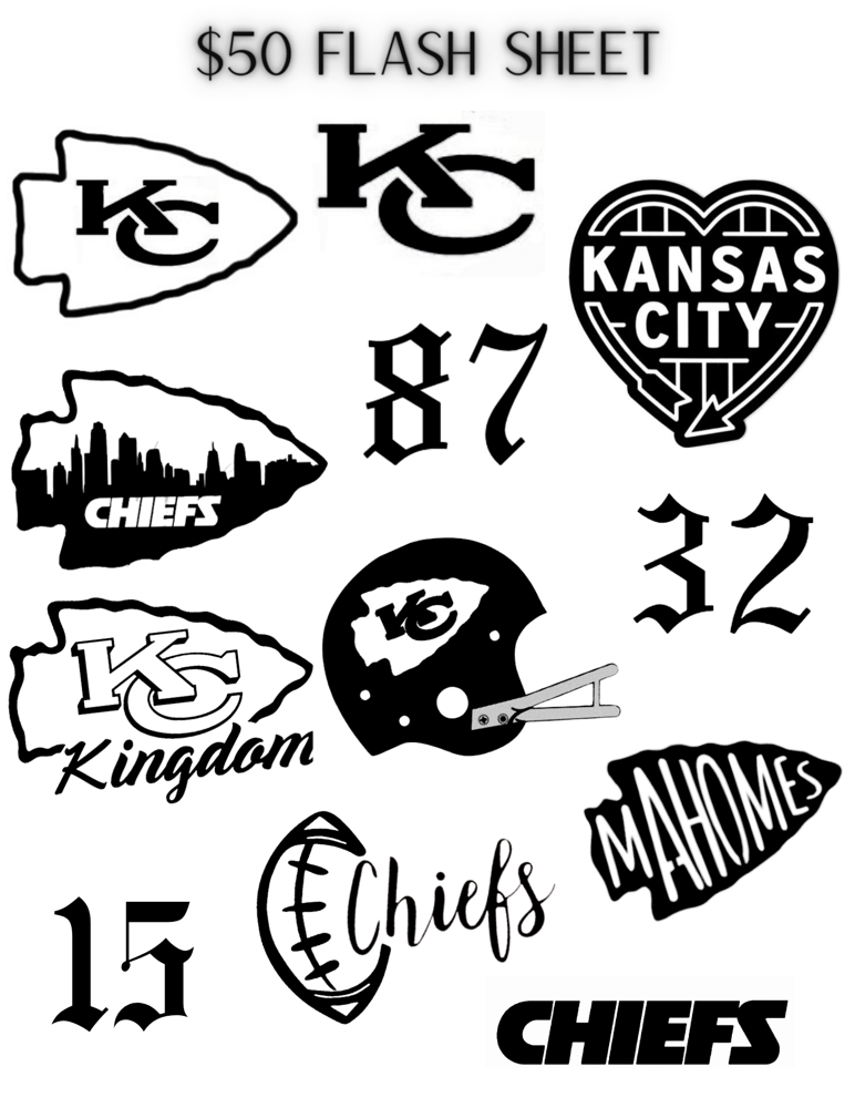 KC Chiefs Flash Sheet