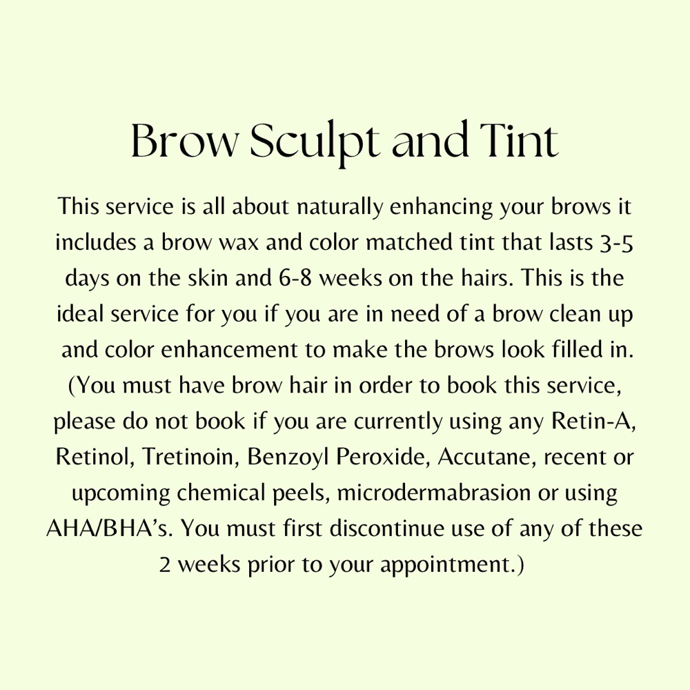 BROW SCULPT AND TINT