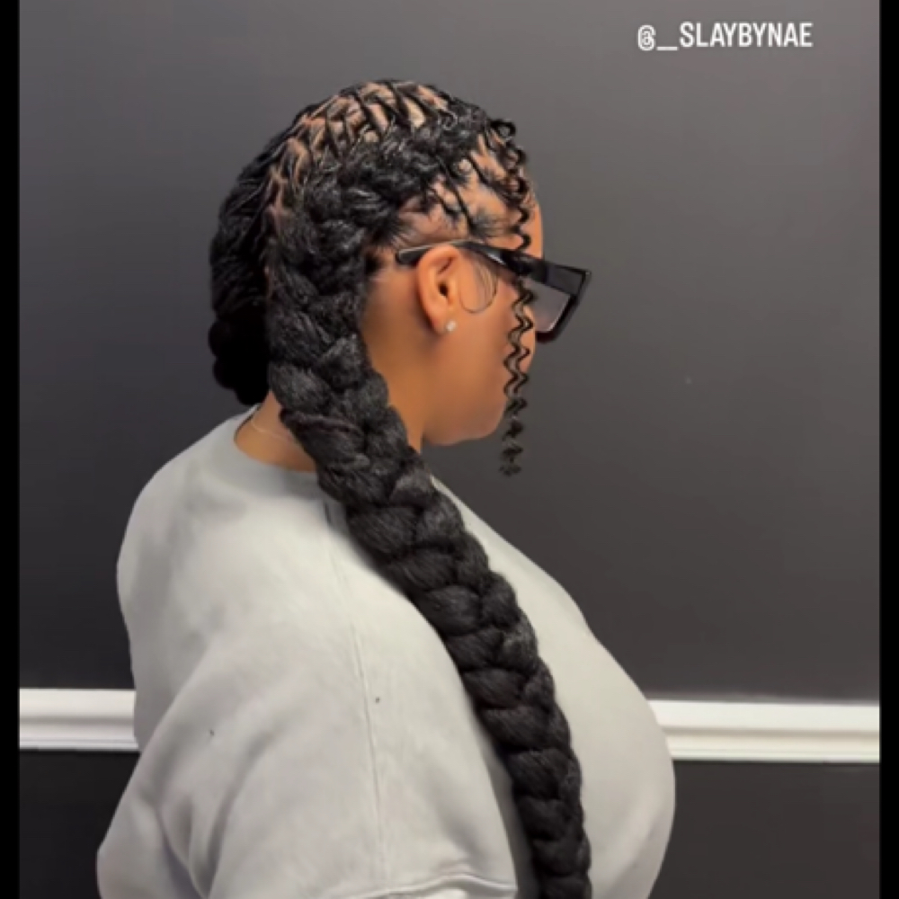 Braids Over Locs at The Braid Society in Olive Branch, MS