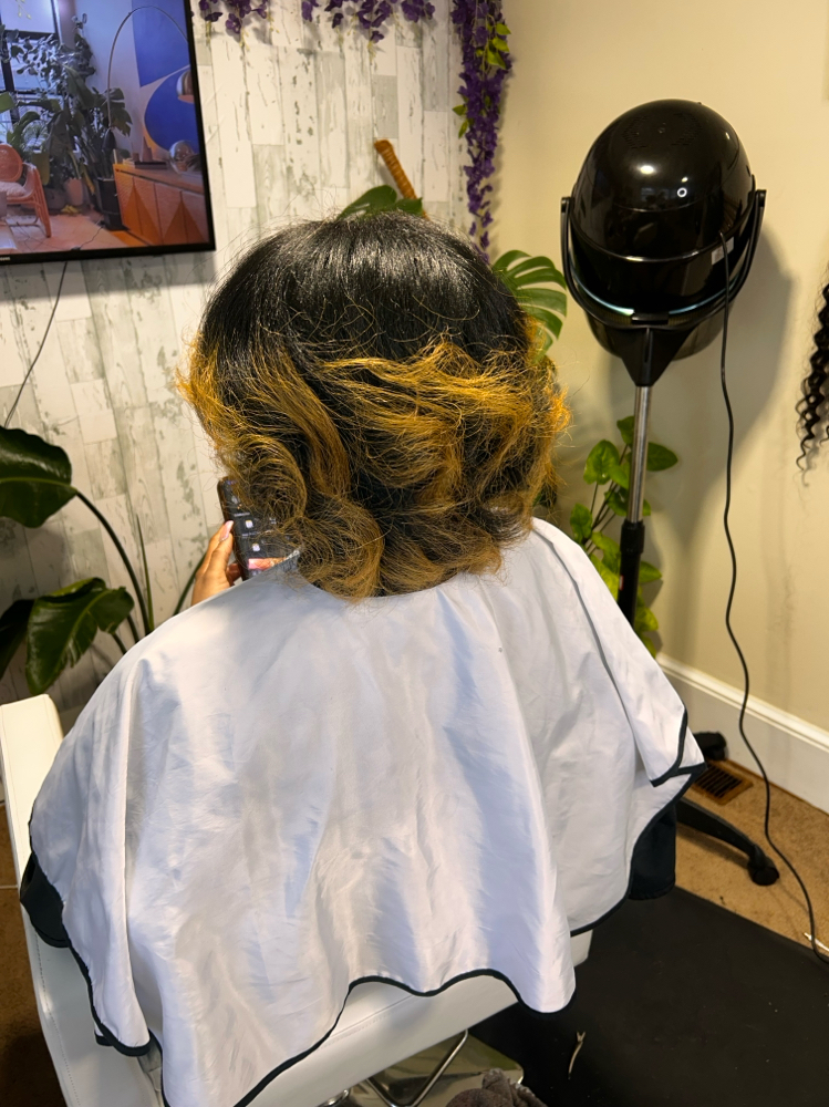 Silk Press + Scalp Scrub + Aloe Vera Treatment + Trim at Magnified looks in Douglasville, GA