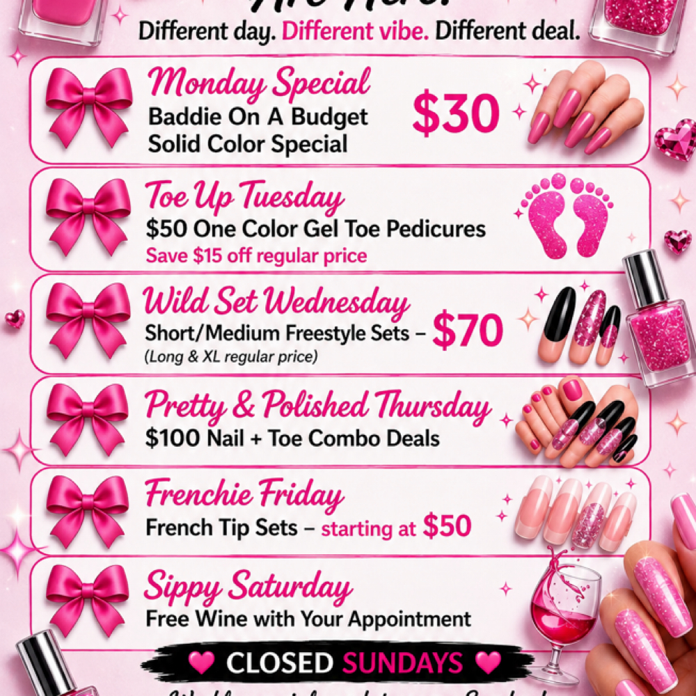 Pretty & Polished Thursday Special at ALL Thingz Her in Texarkana, AR