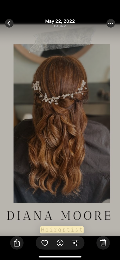Bridal updo styling