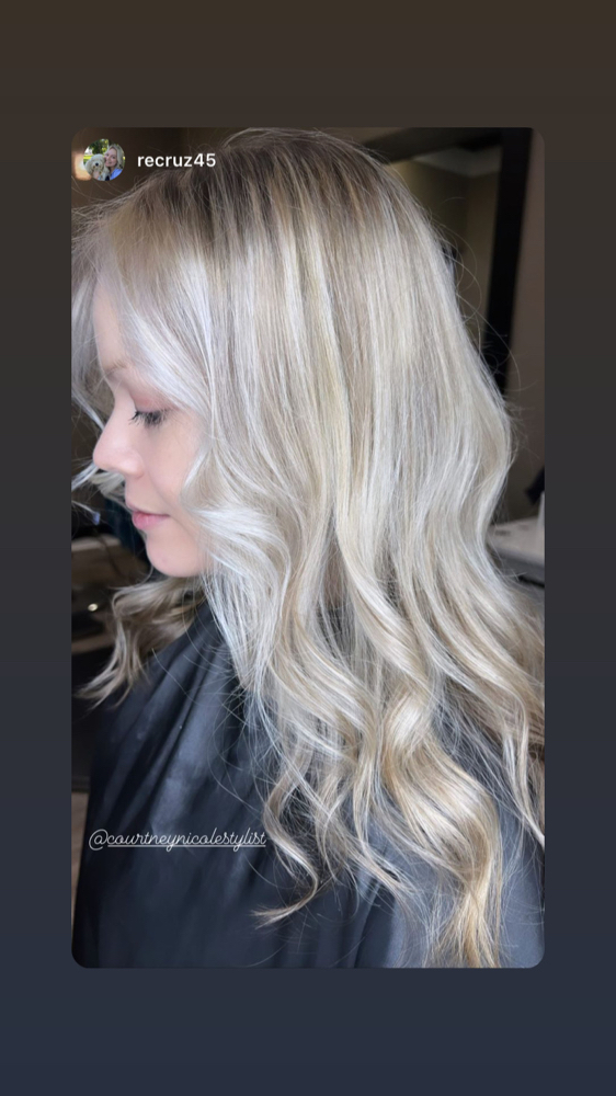 Partial Blonding And Haircut at Courtney Nealy in Hunt Valley, MD
