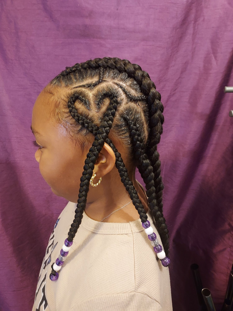 Kids 3-4 Feed In Braids at Crown Adjustments in Havelock, NC