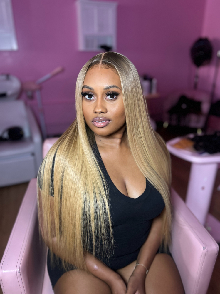 Ash Blonde Closure Wig + Install at Chase&Charlee Hair Studio in Covina, CA