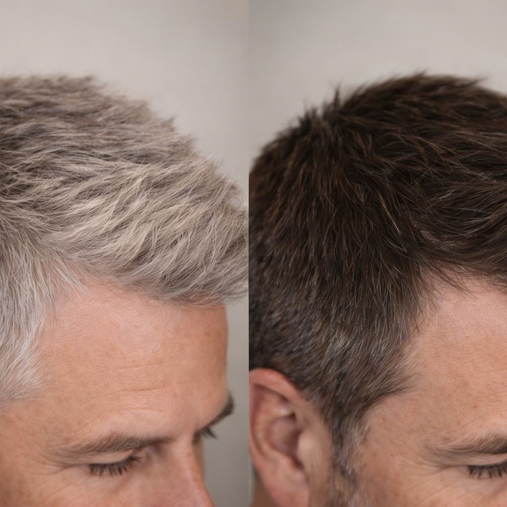 Mens Grey Blending Color at Kacey Corbin Hair & Barber in Highlands Ranch, CO