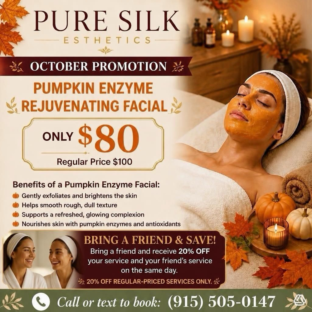 Pumpkin Enzyme Facial Promo at Pure Silk Esthetics by Yvette in El Paso, TX