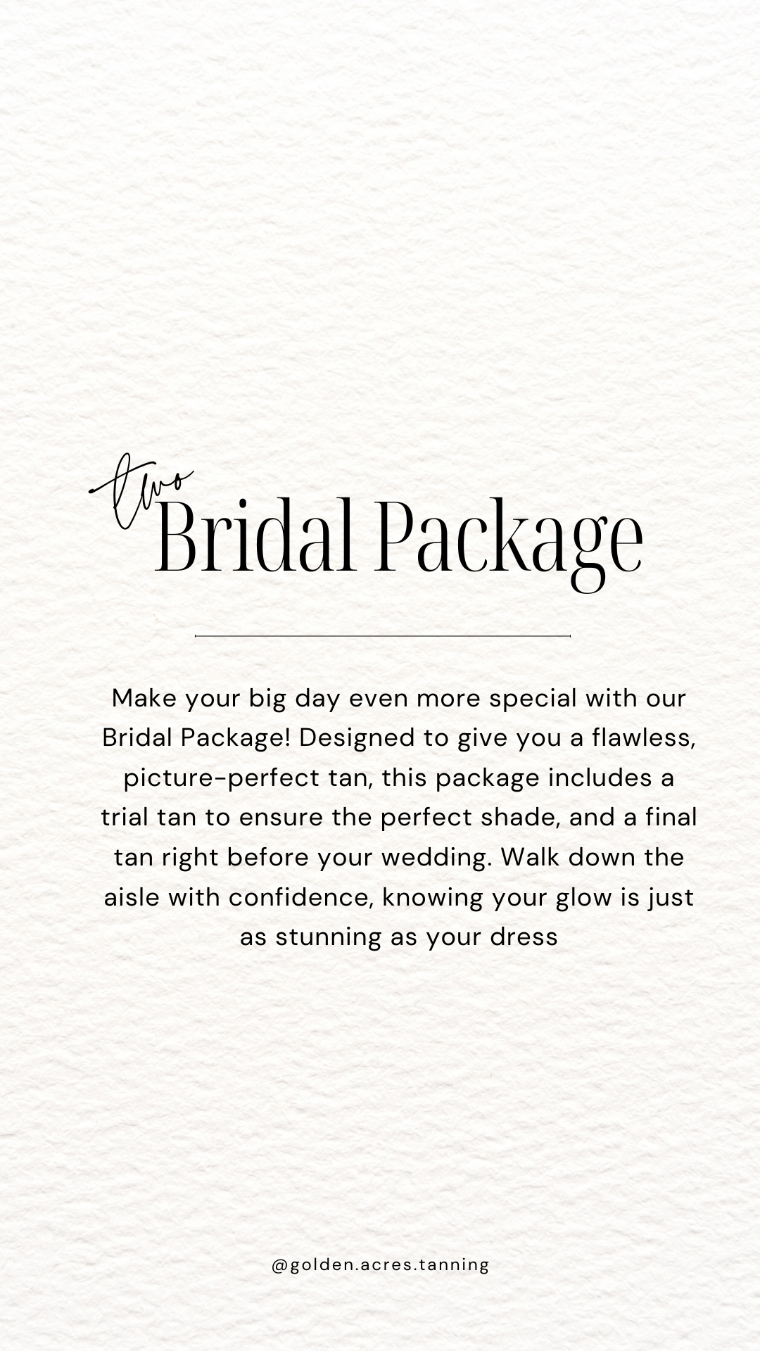 Golden Acre - Bridal Package
