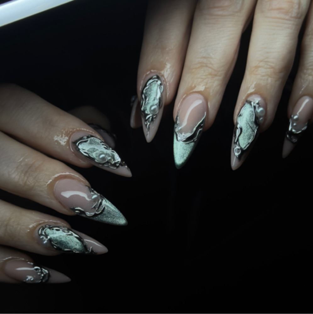 custom fill [long] at B.M.E Nails in Terre Haute, IN